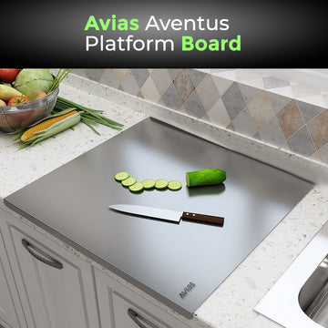 Avias Aventus Platform Board | Stainless Steel Chopping Board Vegetable, Fruit Cutting, Kneading, Cake Prep, Heavy Duty Chopping-Board
